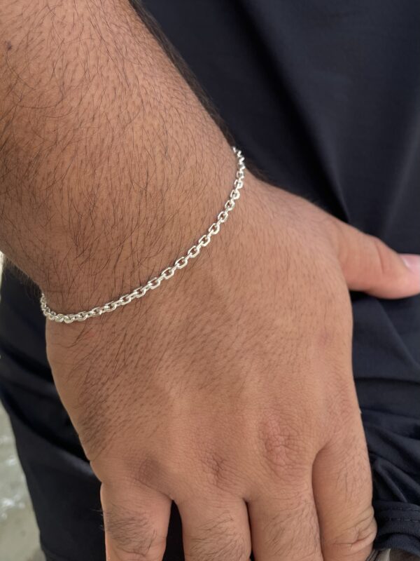 Pulseira elo cadeado 3mm